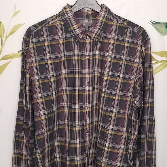 Vince plaid cotton button front shirt - Picture 2 of 10